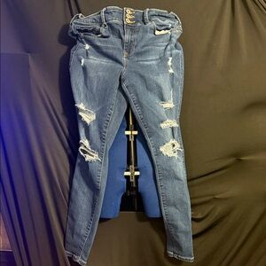 torrid Distressed Skinny Jeans - Blue Denim